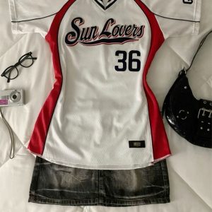 y2k t shirt and shorts